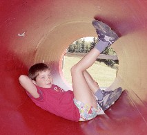 Raffi in the red tunnel