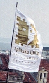 Split summer festival flag